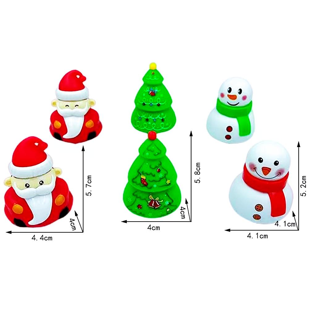 6/20Pcs Christmas Party Gifts Decoration Cartoon Christmas Tree Old Man Snowman Pull Back Car Toys Children Birthday Party Gifts