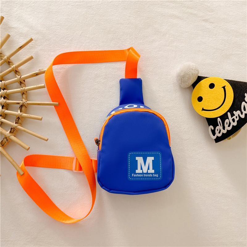 Letter Kids Casual Design Canvas Crossbody Bag For Daily Travel Play And