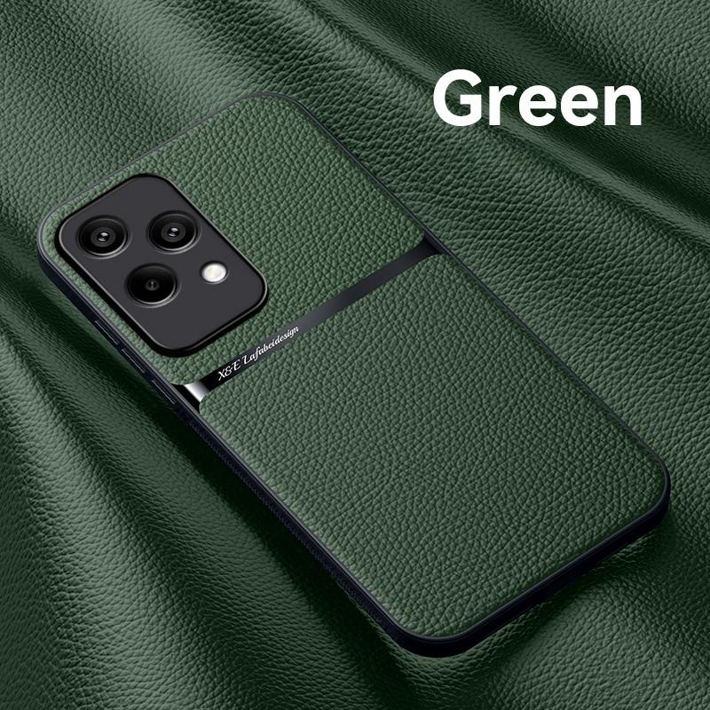 Magnetic Car Holder Leather Case For Honor 200 Lite Honor200 Pro Soft Leather Shockproof Cover For Honor 200Pro 200Lite Funda