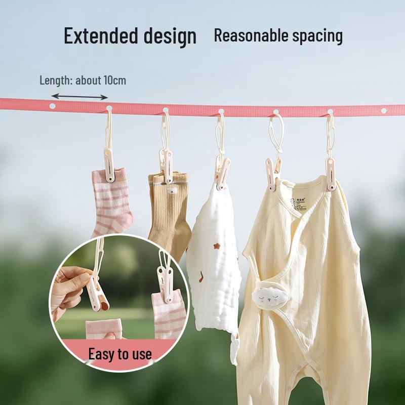 Portable Adjustable Clothesline for Travel and Outdoor Use