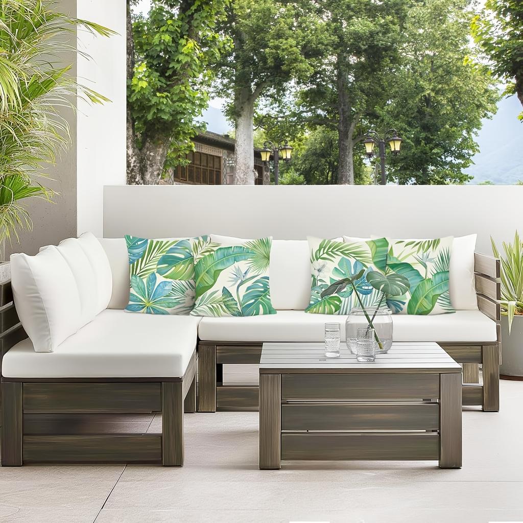 1/4pcs Tropical Palm Leaf Throw Pillow Covers Watercolor Jungle Botanical Cushion Cases for Home Patio Decor Cushion Cover