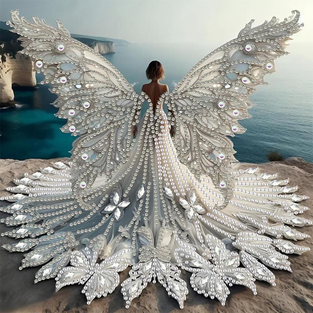 Kit di pittura a diamante 5D fai da te parziale a forma speciale, decorazione per ragazza, 30x30 cm