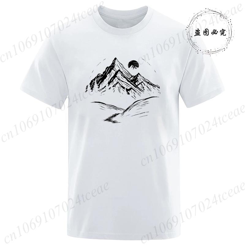 Tshirts Short Sleeve Camping Graphic Top Shirts Harajuku Street Women Men Adventure Tshirt Mountain Print Nature Tee Clothes