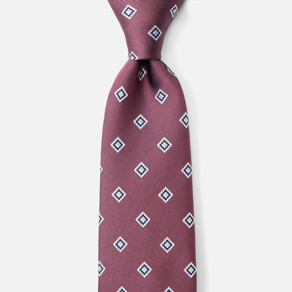 Robert Fraser Silk Necktie for Business and Formal Wear (Small Pattern/Rose)