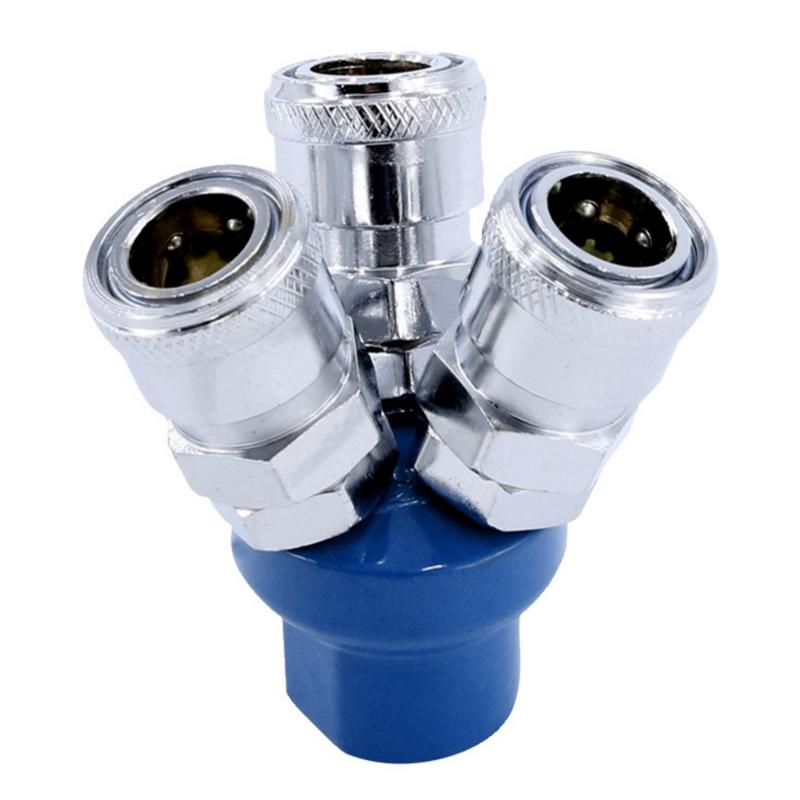 Universal 2/3 Way Air Hose Splitter Air Compressor Quick Connect Pneumatic Fittings Air Hose Connector Easy to Use