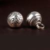 Elegant Silvering Knot Button Bead for Traditional Cheongsam and Shirt Vintage Metal Carved Bead Button for Han Costume