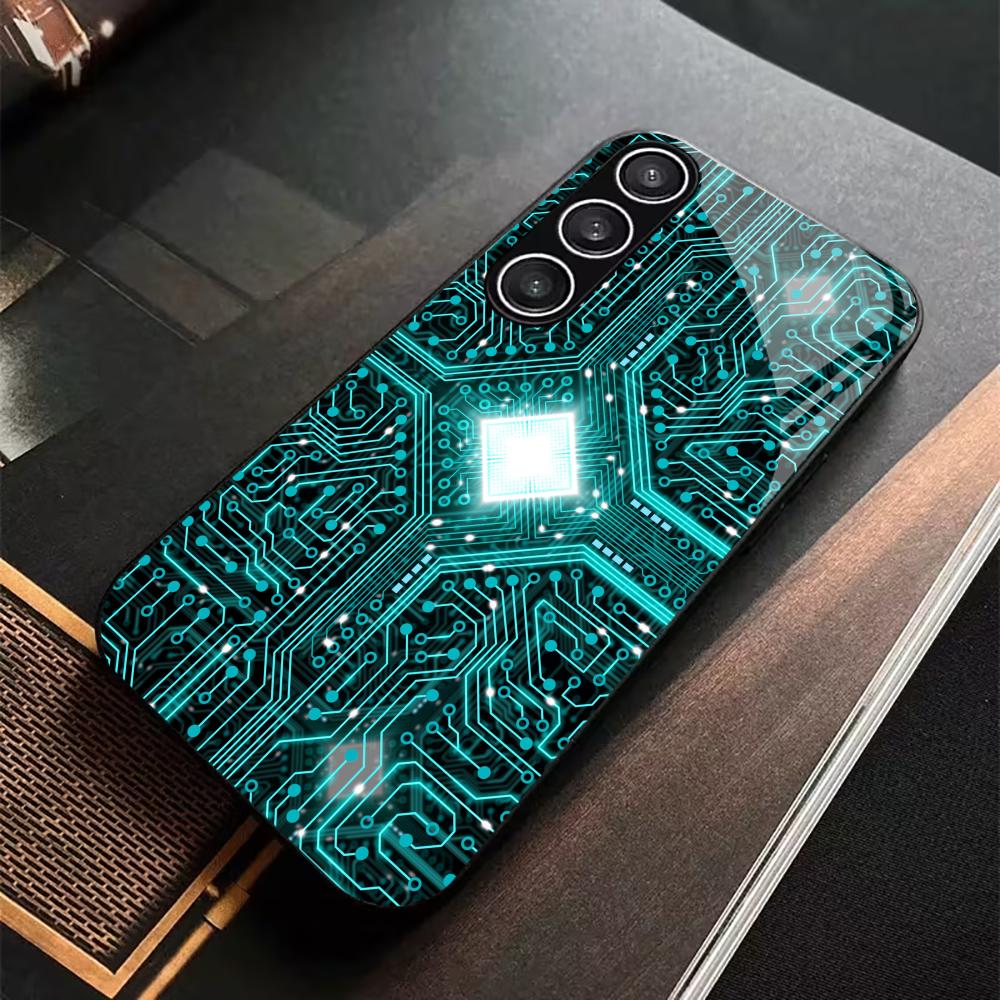 Coque de téléphone de luxe exquise Verre TPU pour Samsung Galaxy S26 S25 S24 S23 S22 S21 FE, Ultra, Plus Résistante aux chutes