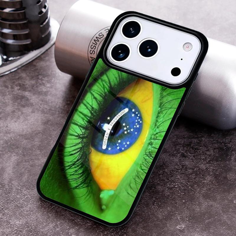 Brazil Flag Phone Case For iPhone 17 16 15 14 13 12 11 Pro Max Plus 17Air Soft Silicone Cover