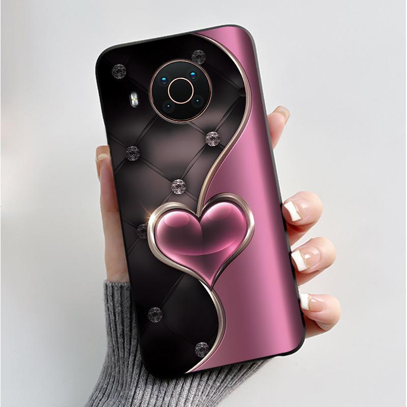 Printed Phone Case For Nokia X20/Nokia X10/Nokia X100/Nokia XR20 Capa Soft Silicone Black Shell Cover Cute Flower Cartoon Casing