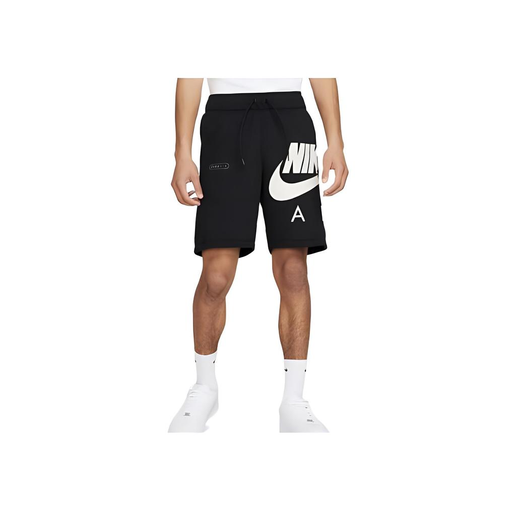 Nike Pantaloncini Sportivi Casual con Coulisse e Stampa Logo Uomo Fondo Nero DM5211-010