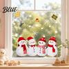 Snowman Window Cling 1/2 Sheets Christmas Cling Cartoon Decorative Glass Clings Sticker Waterproof Static Decal for Winter Holiday Party Decorations