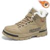 Winter Velvet Martin Boots Men's Shoes New High-top Tooling Shoes Men's Non-slip and Wear-resistant Thickened Warm Cotton Shoes Short Boots
