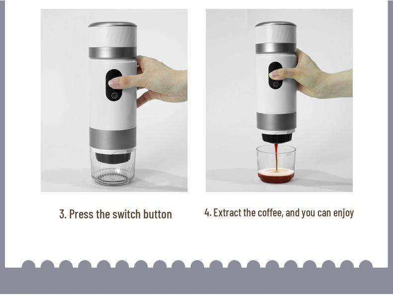 Portable Electric Espresso Maker: Wireless, Moka Style, Small Coffee Capsule Machine for Outdoor Use