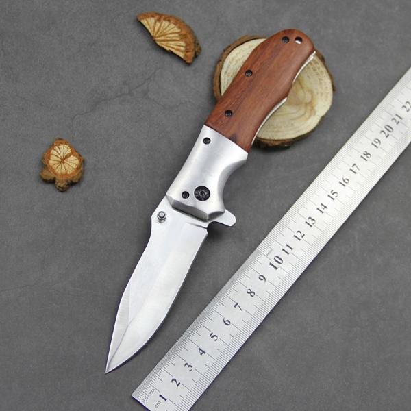 DA51 Pocket Folding Knife Rosewood Handle 3Cr13 Steel Blade Tactical Survival Knife Outdoor Camping EDC Multi Tool