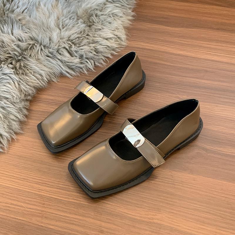 

Женские туфли Мэри Джейн с квадратным носком, на низком толстом блочном каблуке, модельные туфли, туфли Мэри Джейн на плоской подошве с ремешком на щиколотке для женщин, балетки на платформе 39 хаки