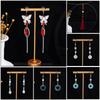 Butterfly Water Drop Pearl Fringed Ear Hook Female, Guochao Light Luxury Safety Buckle Ancient Cheongsam Earrings