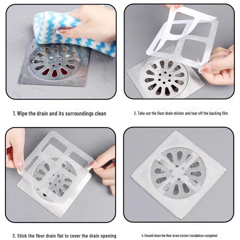 Disposable Floor Drain Hair & Insect Proof Filter Mesh