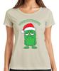 Christmas Muffin Xmas Gift Funny Green Monster Hat Ladies TShirt