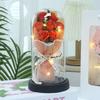 Eternal flower rose soap bouquet practical luminous ornament birthday gift acrylic cover Valentine's Day for boyfriend and girlfriend