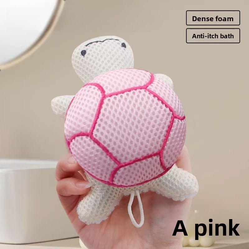 1PC Cute Cartoon Turtle Bath Ball, Bath Flower Ball, Super Soft Bath Ball, Essential for Girls and Children, Bath Foam Cotton