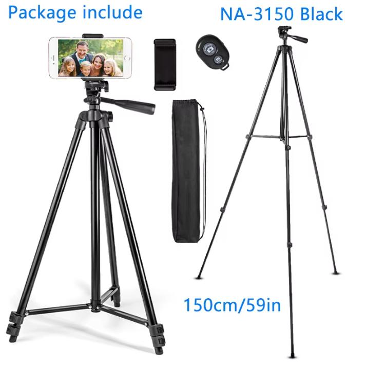 3120 Tripod for Phone 100cm Universal Phone Video Tripod Stand with Bluetooth Selfie Remote Video Recording  Photography Stand
