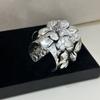 Armlet Exaggerated Flower Bangle Geometric Women's Wrist Jewelry Metal Flower Bracelet  Daily