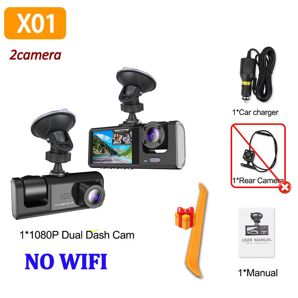 

WIFI Видеорегистратор для автомобиля 2/3 канала Передняя Задняя камера 1080P Видеорегистратор Видеорегистратор Черный ящик Автомобильный видеорегистратор Опциональная камера заднего вида NONE