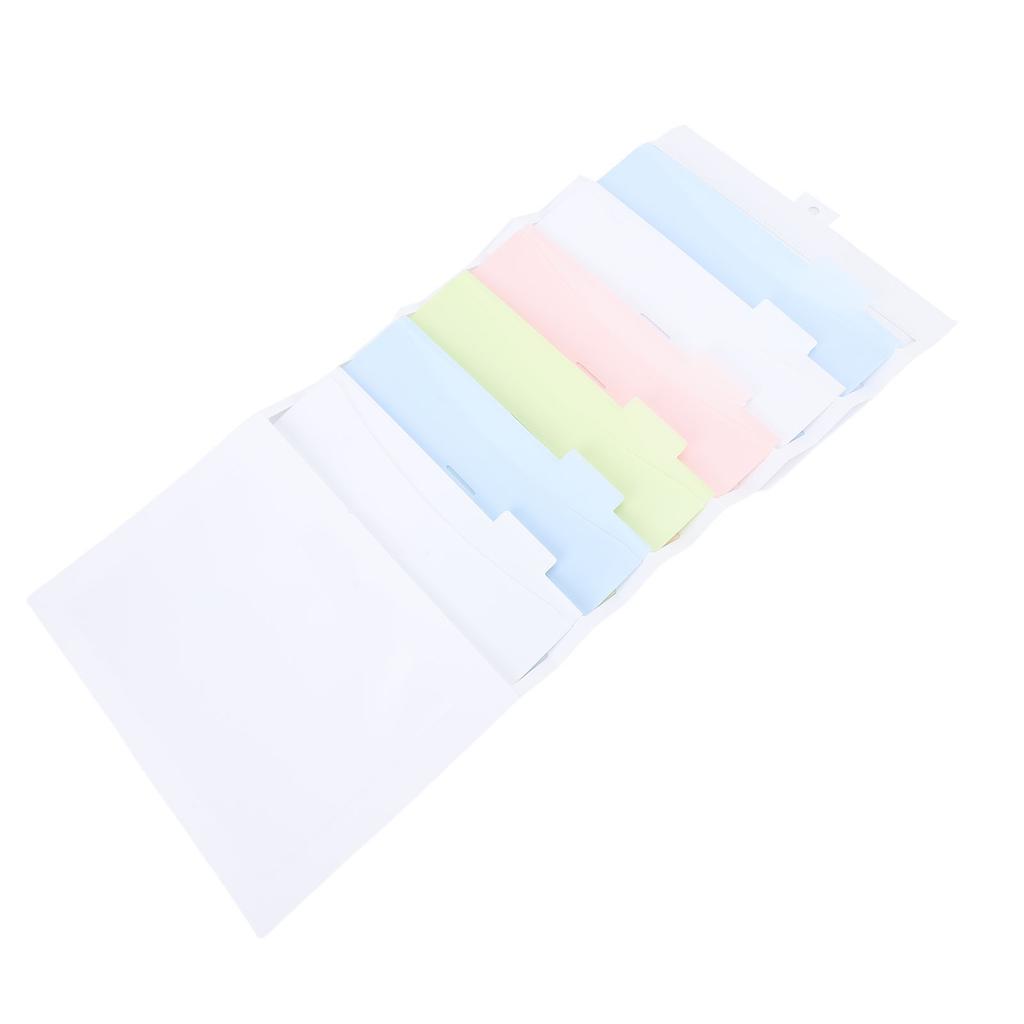 Multi Layer File Storage Bag 6 Colors Pocket Multifunctional Hanging File Folder for Family School Office Travel