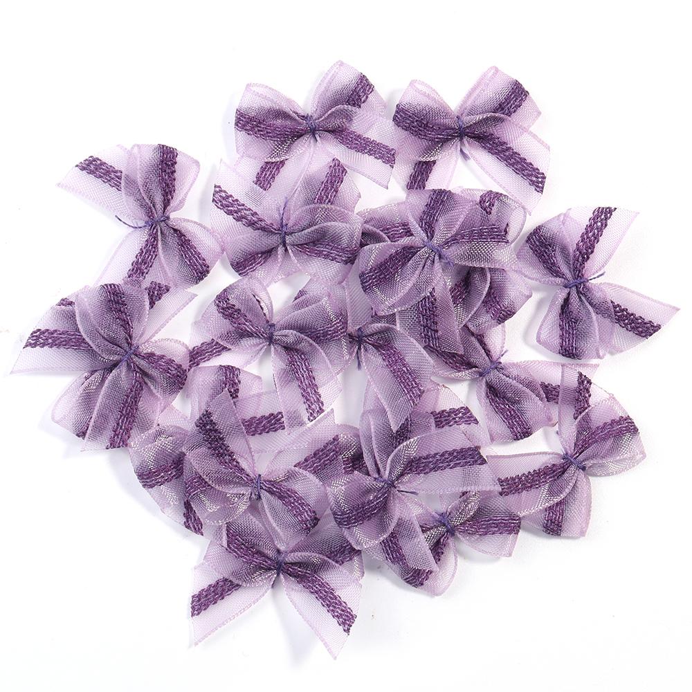 30-60pcs/lot 2.5x2.5cm Mesh Lace Ribbon Bows Mutilcolor Polyester Satin Ribbon Bow Flower DIY Decoration Headwear Accessories