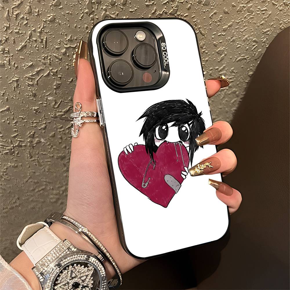 I Love Emo Boys Phone Case For iPhone 14,16,12,15,13,17,11,E,Pro,Max,Plus,Air,Mini Black Soft Cover