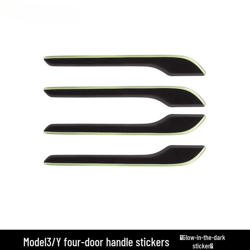 Luminous Anti-Scratch Door Handle Stickers for Tesla Model Y/3