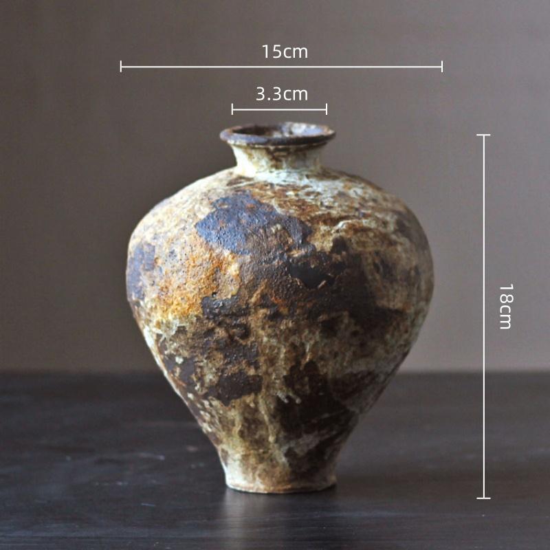 Ceramic Vase Handcrafted Kiln-transformed Earthenware Jars Flower Vase Flower Arrangement Accessories Ceramic Handicrafts