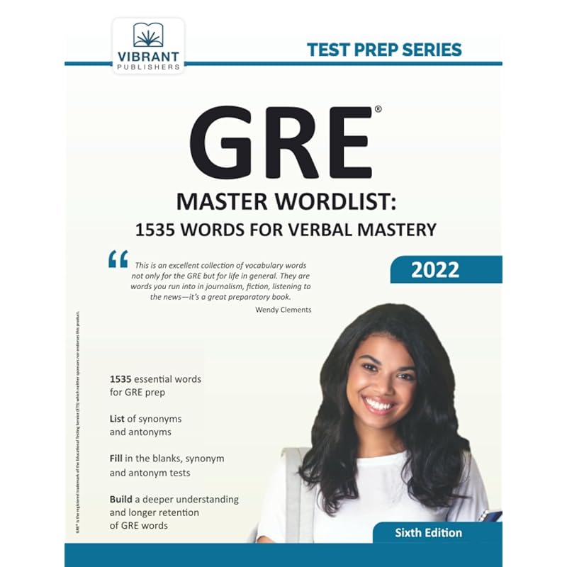GRE Master Wordlist: 1535 Words for Verbal Mastery