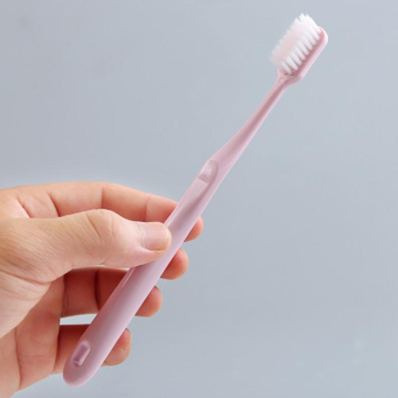 Macaron 4-Pack Adult Toothbrush Set - Small Head, Soft Ultra-Fine Bristles, Unisex, Morandi Colors