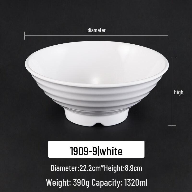 

Sweet Elegant White Melamine Noodle Bowl