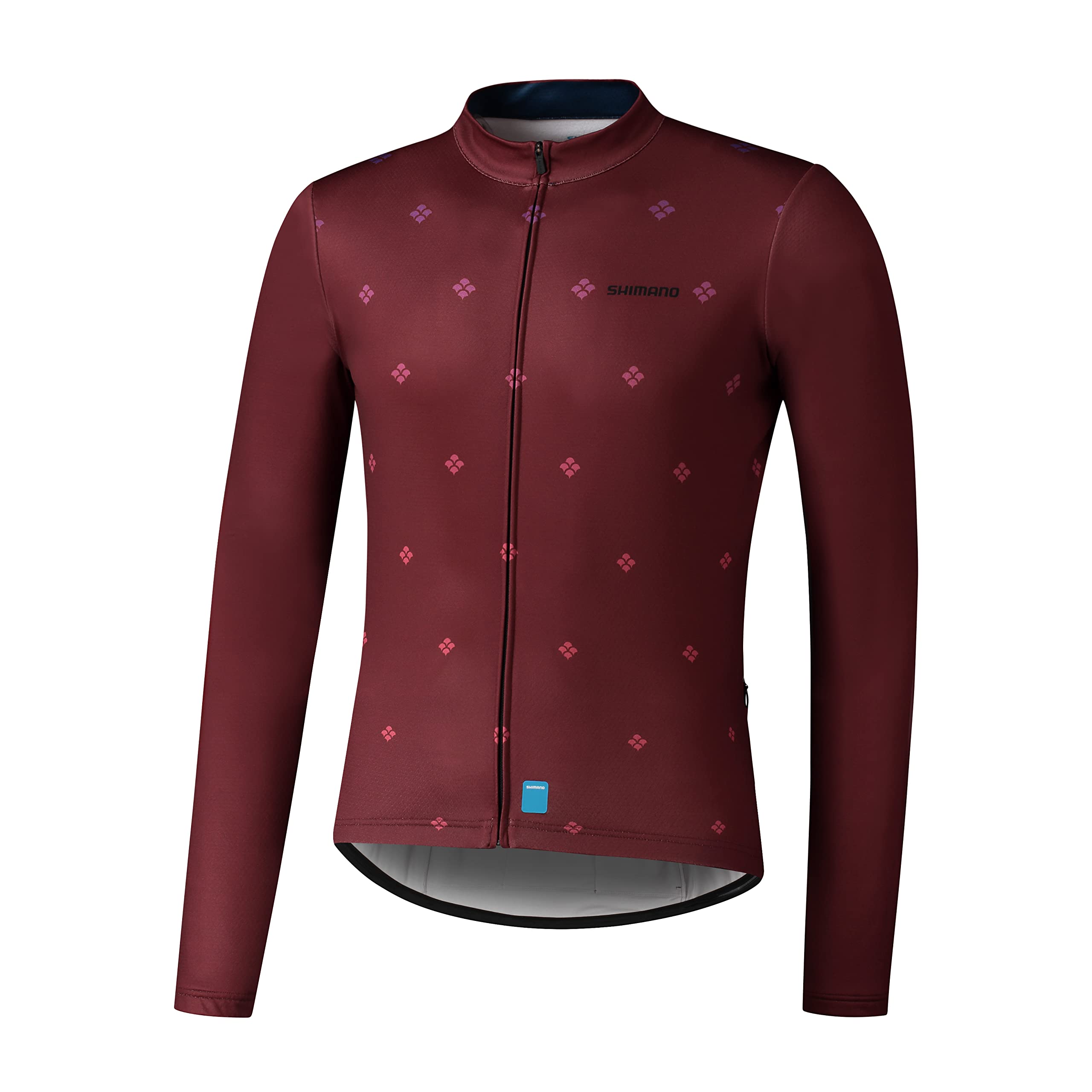 

SHIMANO Cycling Jersey Vertex Print Jersey, Spice Red, Size S (European Size), Recommended Height: 167-173cm