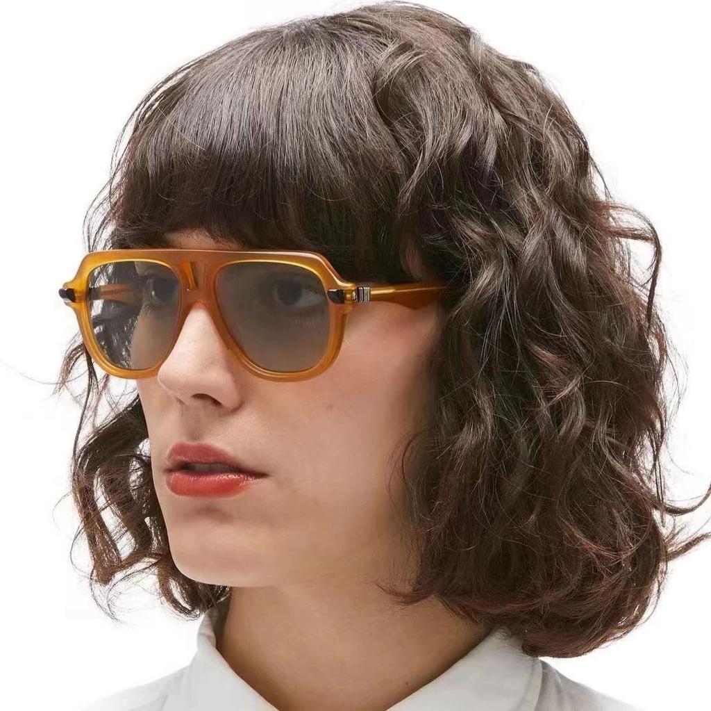 Vintage Brand Designer Double Bridge Pilot Sunglasses Women For Men Luxury Fashion Sun Glasses Punk Luxury Big Frame Shade Uv400