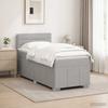 Box Spring Bed with Mattress Light Gray 80 x 200 cm Fabric