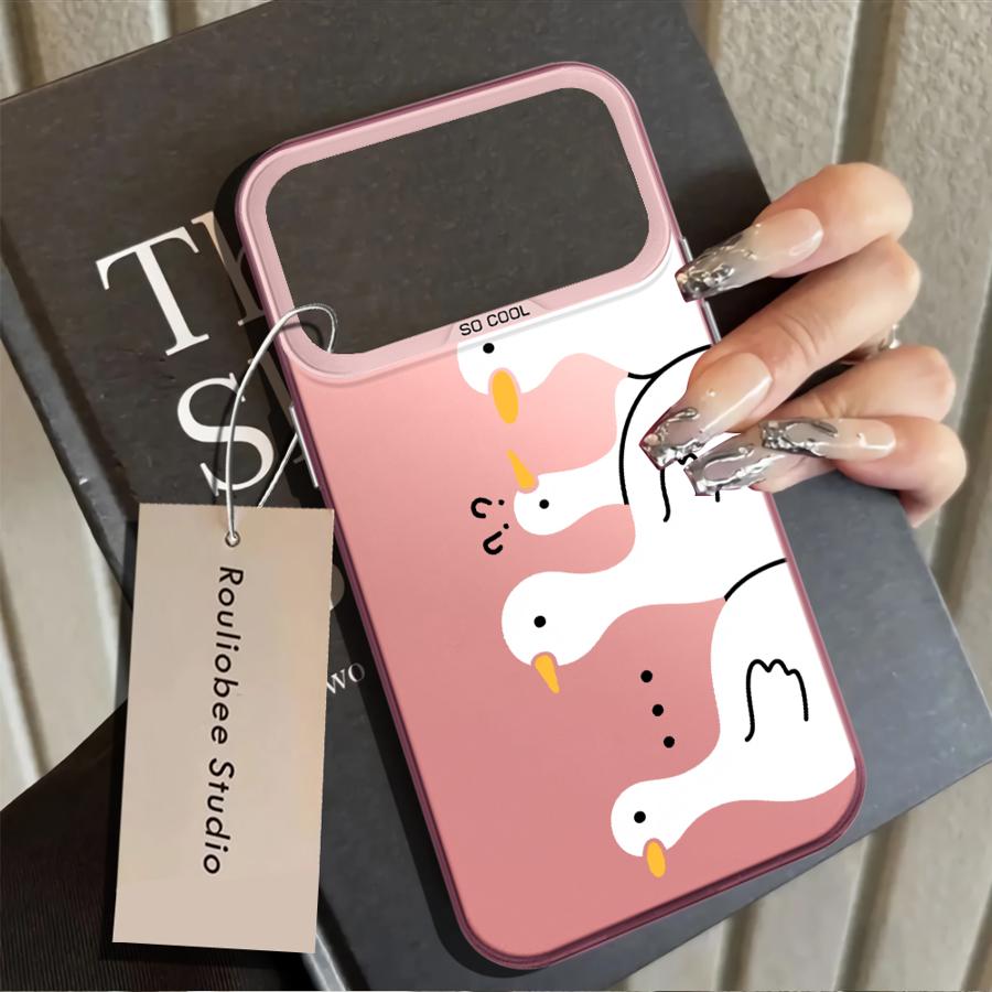 Case for iPhone 17 Pro Max XS 15 Plus 13 Pro 16 12 Air 14 11 XR Back Phone Cover Cute Duck