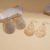 Hollow Round Flower Ear Hook Unique High-end Fashion Earrings