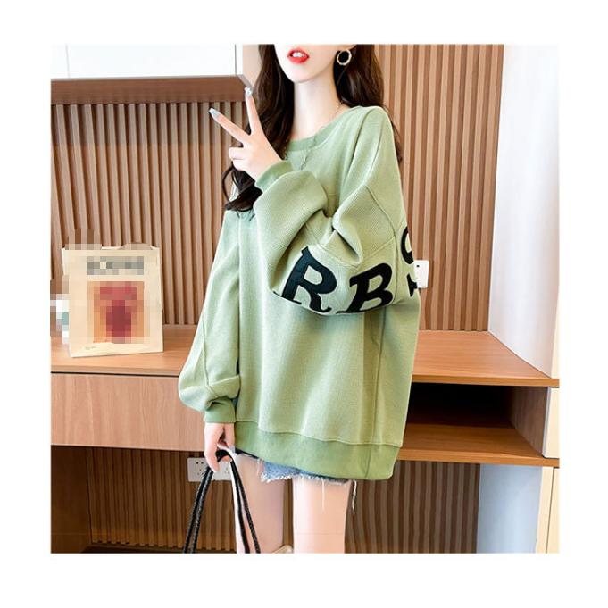 Round Neck Sweater Women's Autumn Design Sense Embroidered Letter Pullover Thin Sweater Women