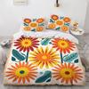 Exotic Floral Duvet Cover Abstract Geometric Bedding Set Microfiber Flowers Leaves Comforter Cover King For Girls Adult Bedroom