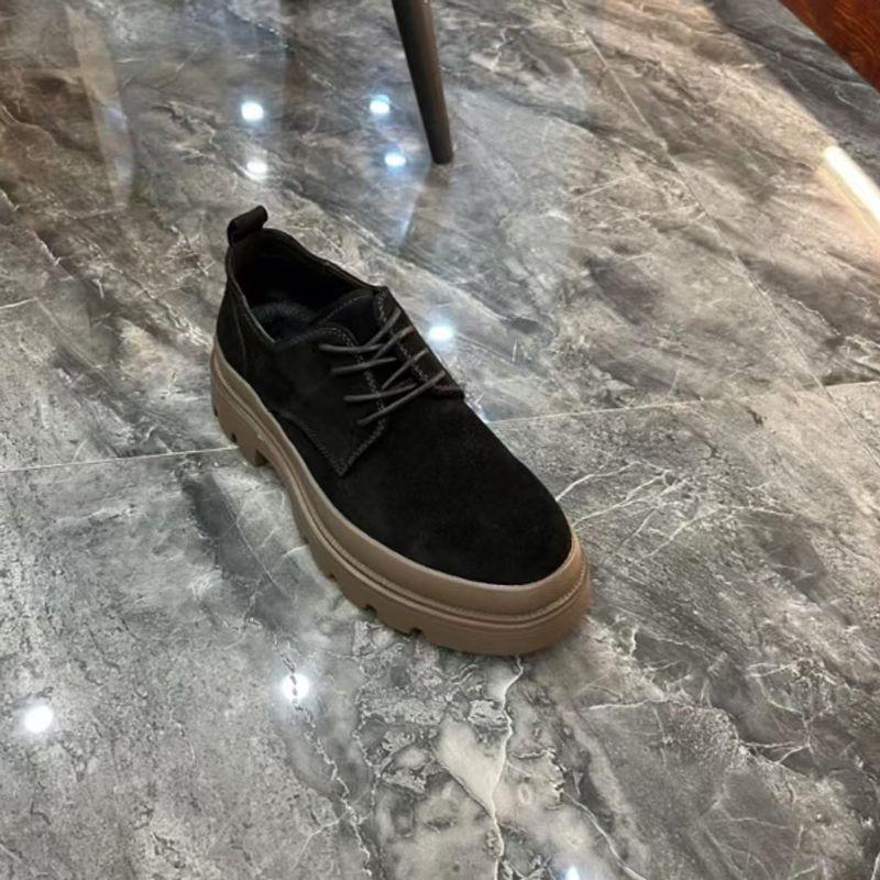 

Мужские универсальные повседневные кожаные туфли высокого класса - Осенняя толстая подошва, рабочая одежда - Доступны в коричневом и черном цветах 40