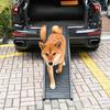 Folding Dog Ramp for Car Pet Stairs Folding Car Steps Slope Car Climbing Large Dog Climbing Ladder with Non-Slip Rug Surface