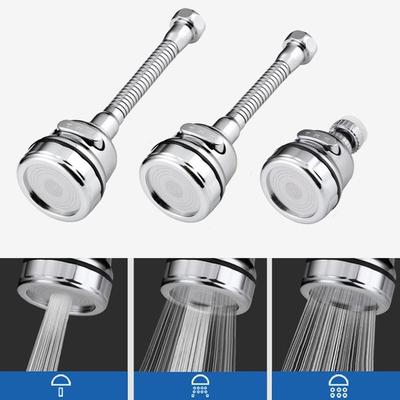 Three-speed Adjustable Booster Nozzle 360-degree Universal Faucet Splash-proof Nozzle for Kitchen Bathroom Faucet Sprayer