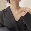 Korean Fishtail Pendant Necklace: Versatile Women's Retro Clavicle Chain In Light Luxury Style