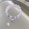 Hot Selling Butterfly Shape Ice Cracking Crystal Beaded Strand Hand Bracelets for Women Girls Student Low Price Jewelry YBR1171