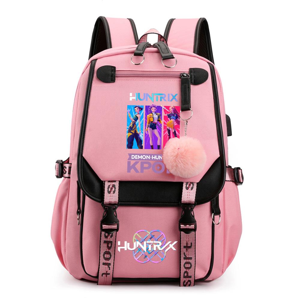Anime Niedlich Cartoon Kpop Bedruckter Rucksack Schultasche für Teenager Schüler Mädchen Junge Buchtasche Große Kapazität Reisetasche Kindergeschenk Rucksack