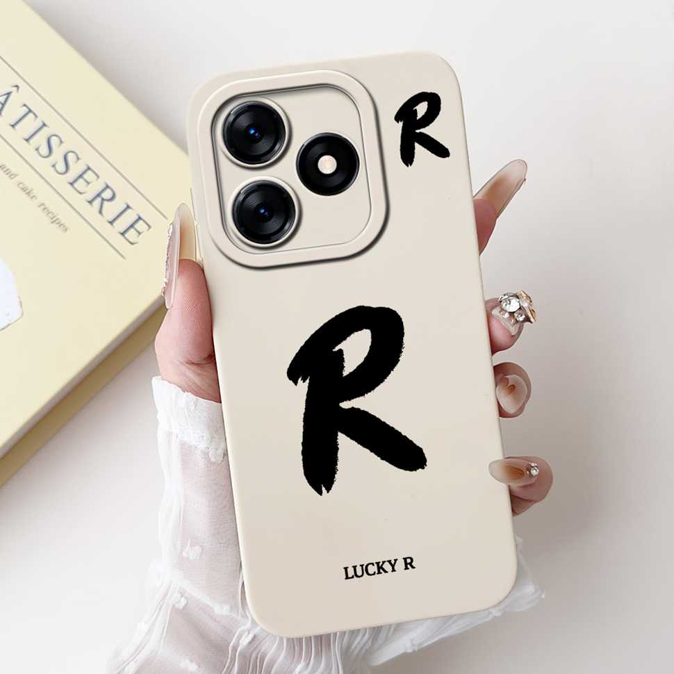 For Realme Note 50 Case RMX3834 Cute A-Z Letters Cover Soft Silicone Casing For Realme Note 50 Note50 Fundas Capa
