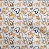 oneOone Cotton Flex Green Fabric Valentine Heart Diy Clothing Quilting Fabric Print Fabric By Yard 40 Inch
